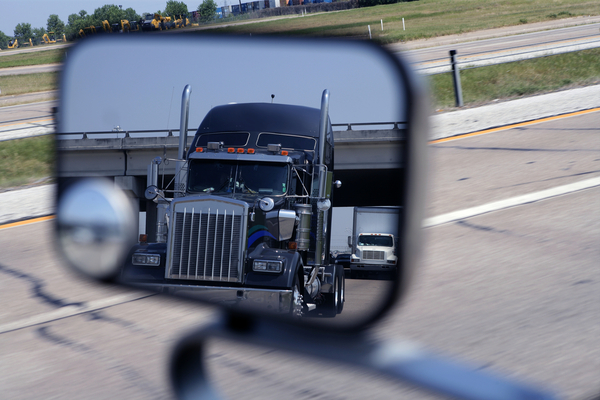 semi truck mirror